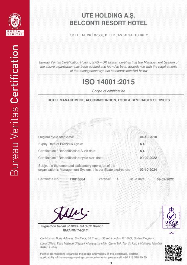 ISO 14001 — Çevre Yönetim Sistemi